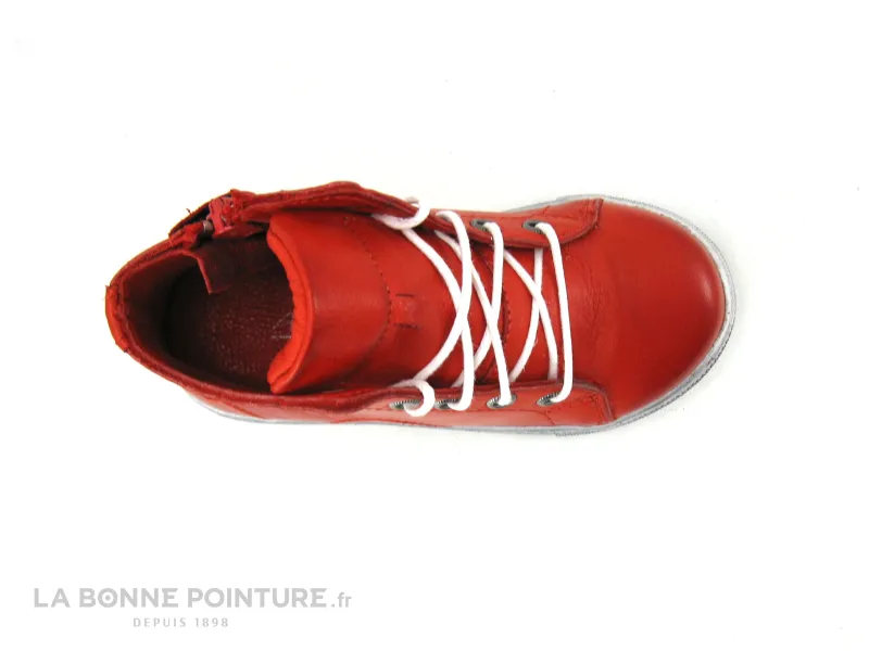 Achat chaussures Andrea Conti Bébé Bottillon, vente Andrea Conti rouge 201700021 - Basket montante enfant cuir rouge