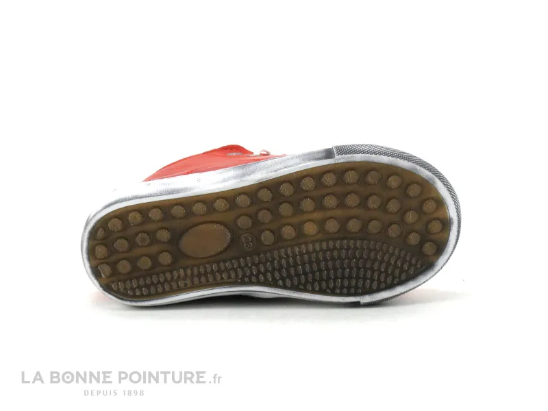 Achat chaussures Andrea Conti Bébé Bottillon, vente Andrea Conti rouge 201700021 - Basket montante enfant cuir rouge