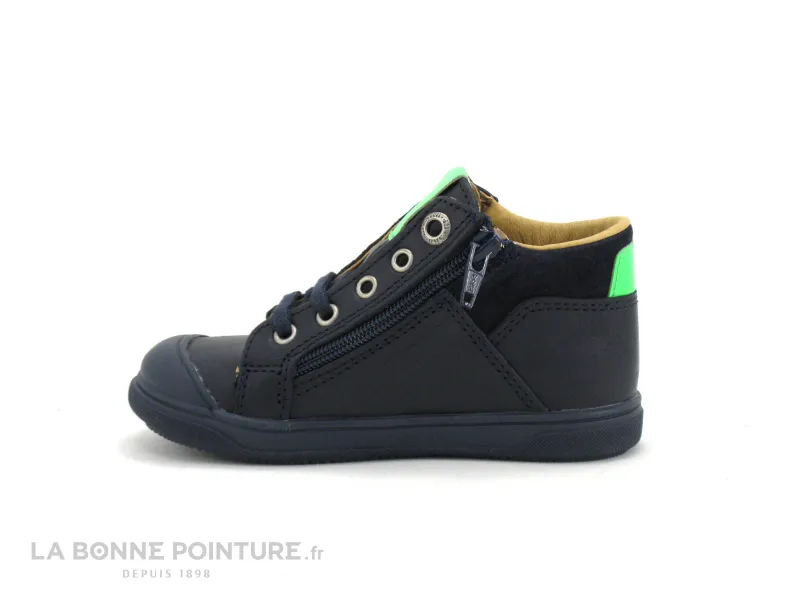 Achat chaussures Bopy Bébé Bottillon, vente Bopy RINTAGE Marine - Bottillon BEBE cuir bleu marine