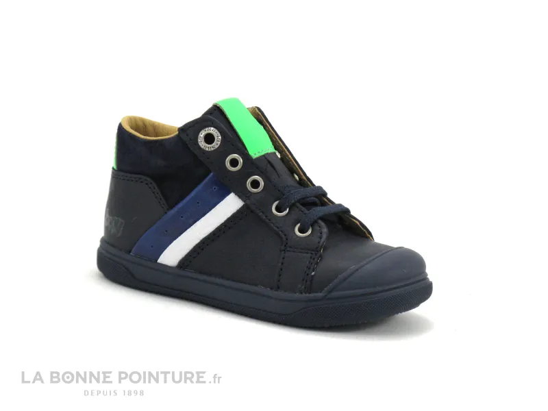 Achat chaussures Bopy Bébé Bottillon, vente Bopy RINTAGE Marine - Bottillon BEBE cuir bleu marine