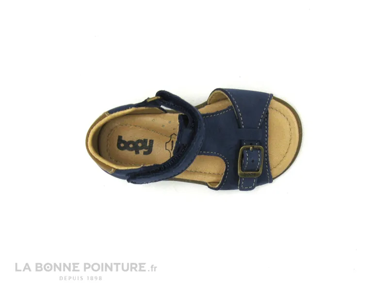 Achat chaussures Bopy Bébé Sandale, vente Bopy RAFIN Marine - Nu-pieds BEBE cuir bleu marine