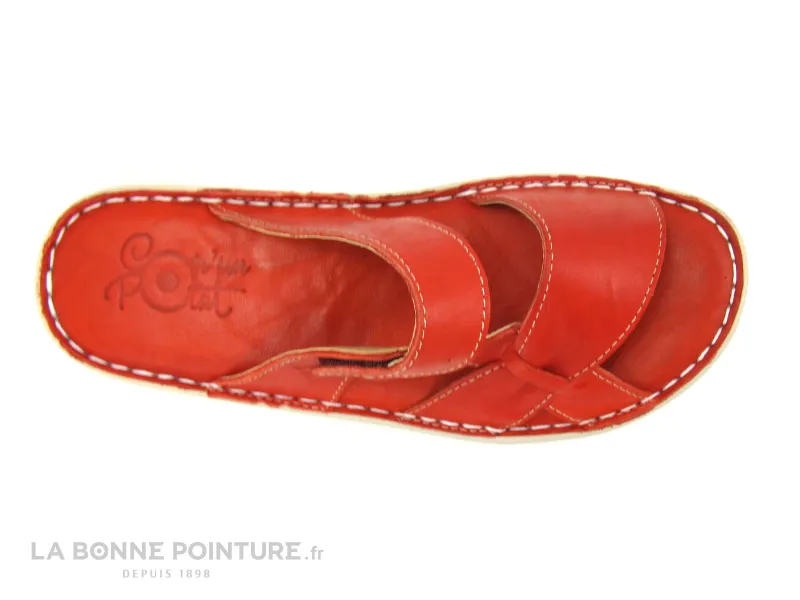 Achat chaussures Com un Point Femme Mule, vente Com un Point MAGARDA - Mule femme cuir rouge