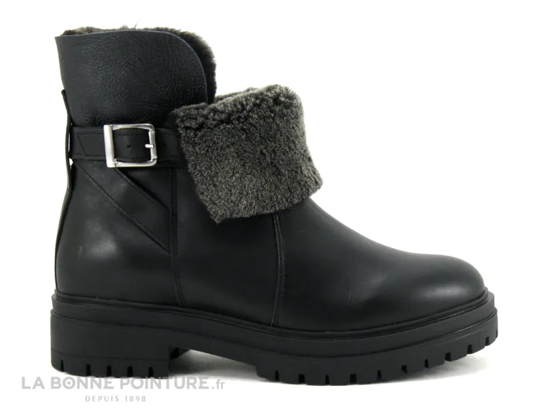 Achat chaussures Hooper Femme Boots, vente Hooper LINN Black - Boots Femme en cuir noir