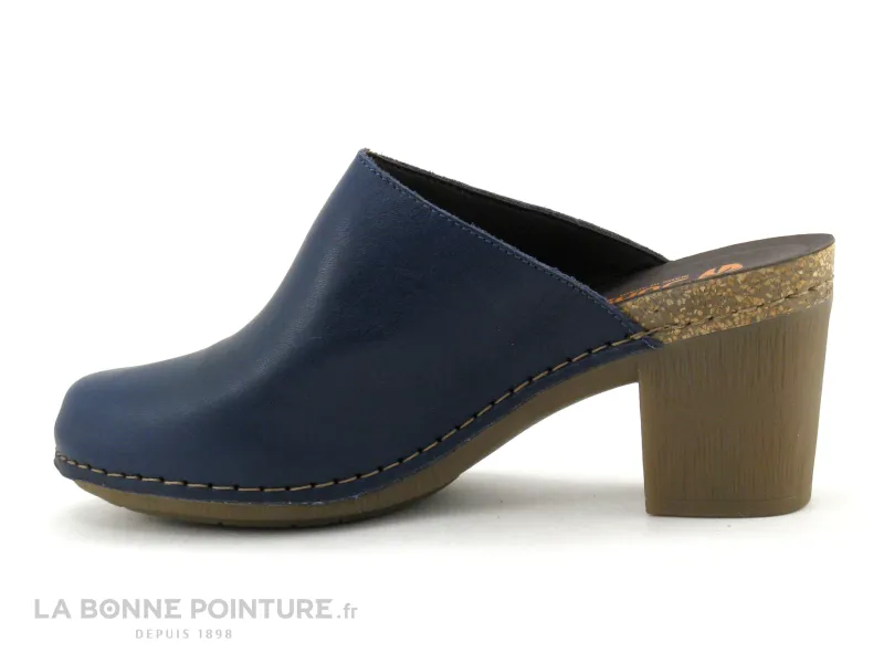 Achat chaussures Jungla Femme Sabot mode, vente Jungla 7855 Ozark royal - Sabot Femme cuir bleu marine - Talon haut