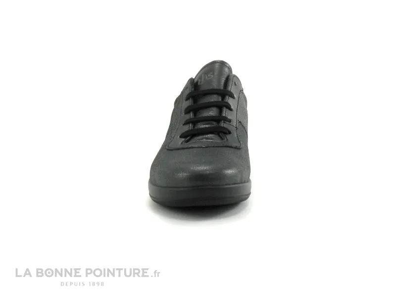 Achat chaussures TBS Femme Basket, vente TBS Anyway Tennis cuir noir metallise - Z7034