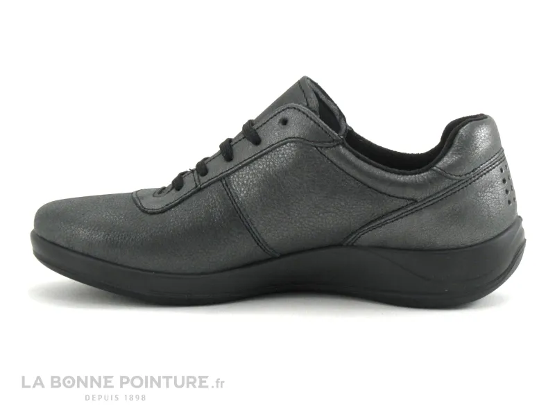 Achat chaussures TBS Femme Basket, vente TBS Anyway Tennis cuir noir metallise - Z7034