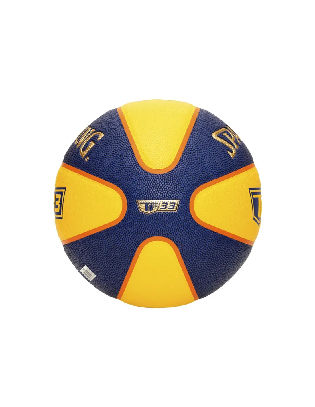 Ballon de basket Spalding TF-33 Or - Jaune/Bleu Sz6 Caoutchouc