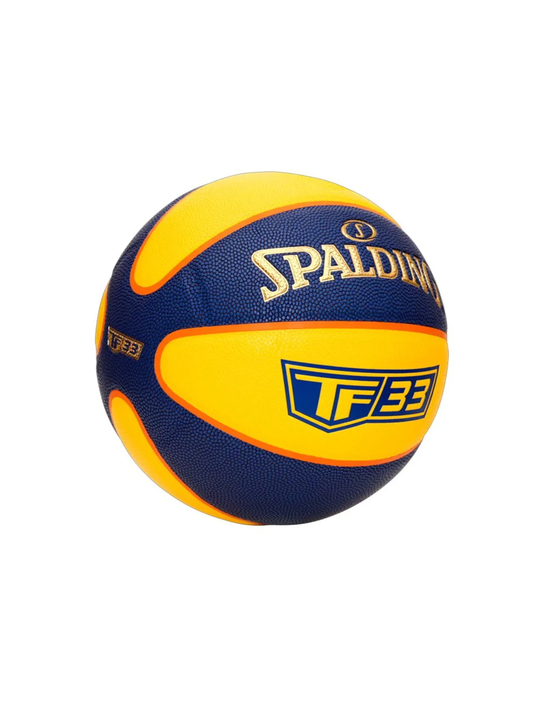 Ballon de basket Spalding TF-33 Or - Jaune/Bleu Sz6 Caoutchouc