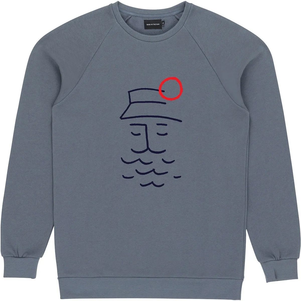 Bask in the sun - Sweat bleu polaire Boatman