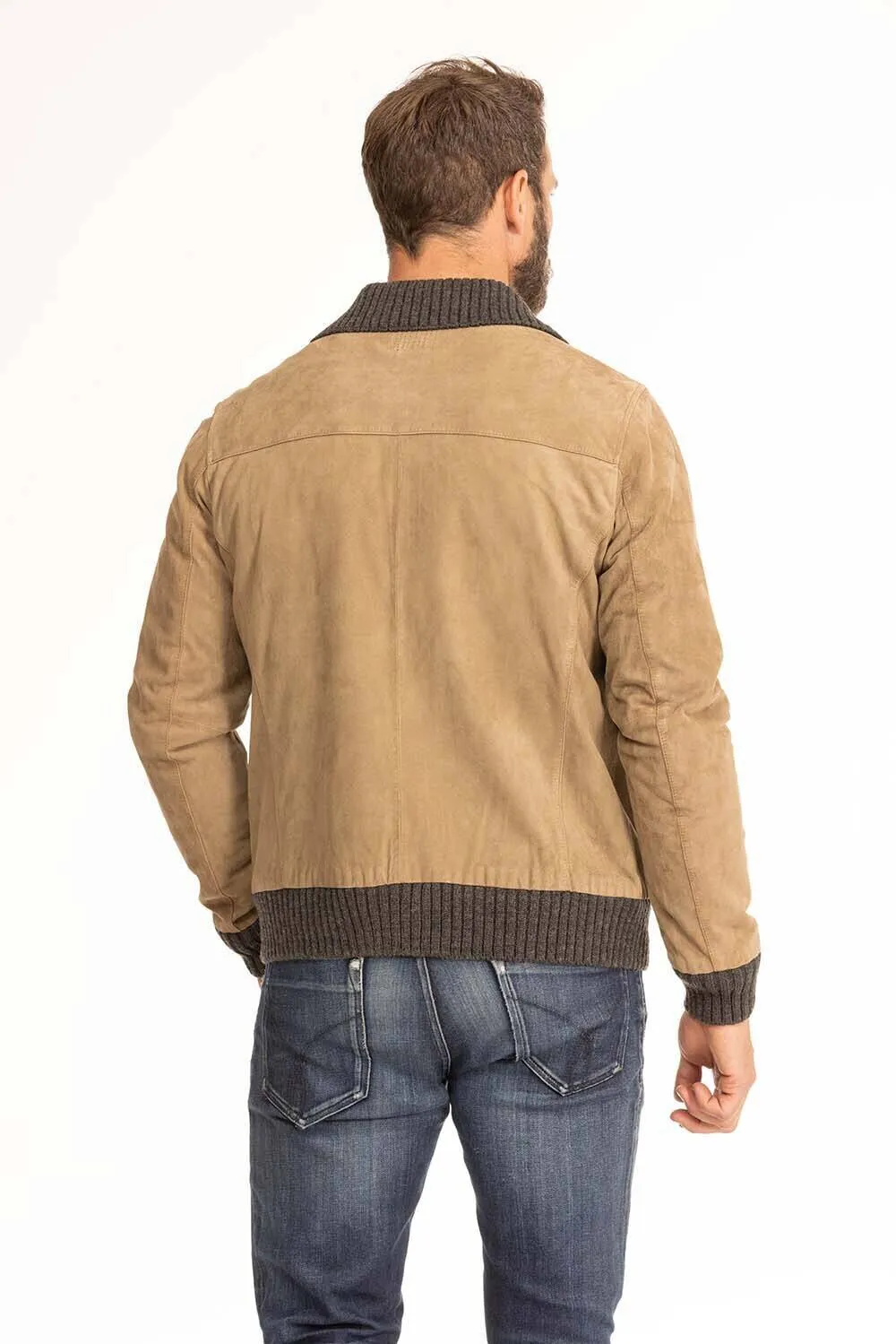 Blouson cuir homme marron clair Oakwood