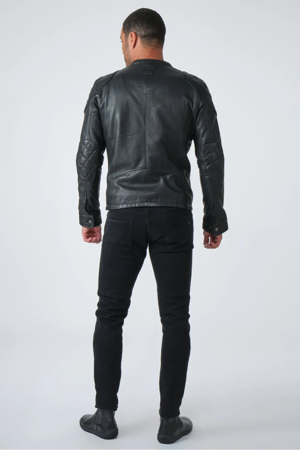 Blouson cuir STEEVE MCQUEEN style biker, Steve McQueen - LUKE Noir | Cesare Nori