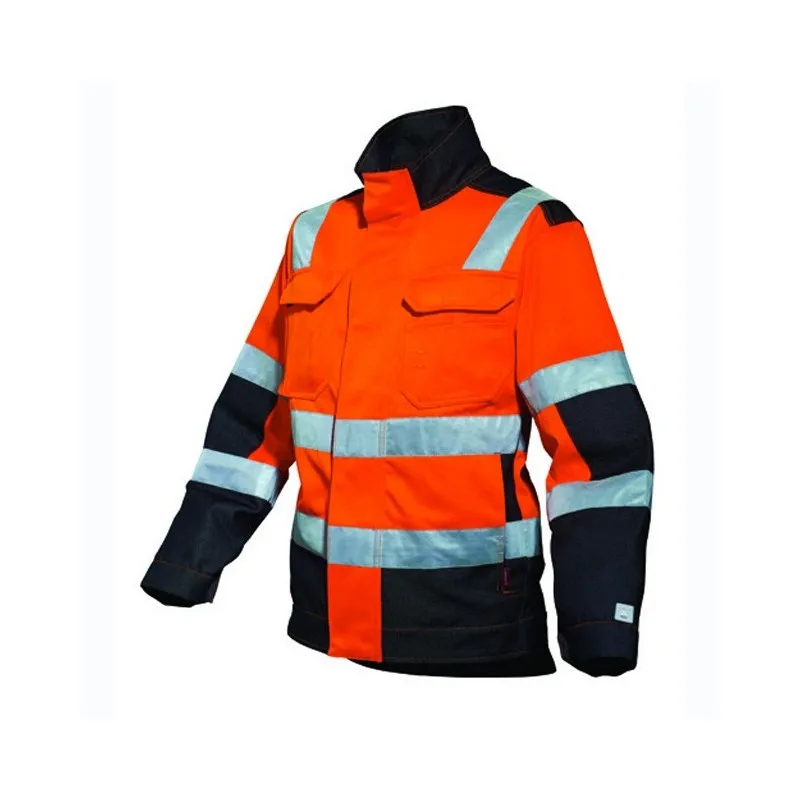 Blouson de Travail Homme /Femme Orange Fluo NOIR - ADOLPHE LAFONT