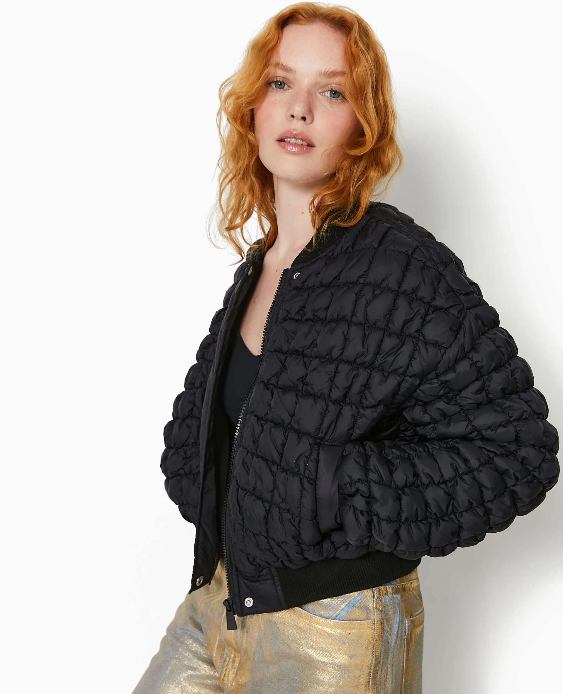 Blouson matelassé forme bombers