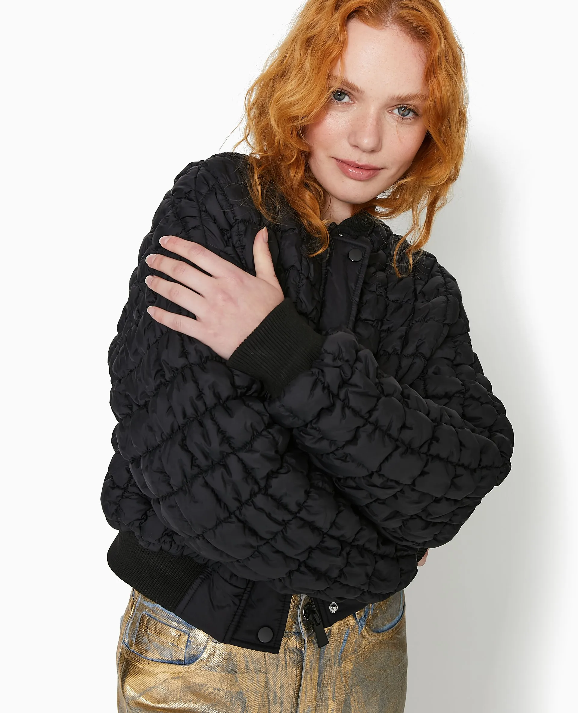 Blouson matelassé forme bombers