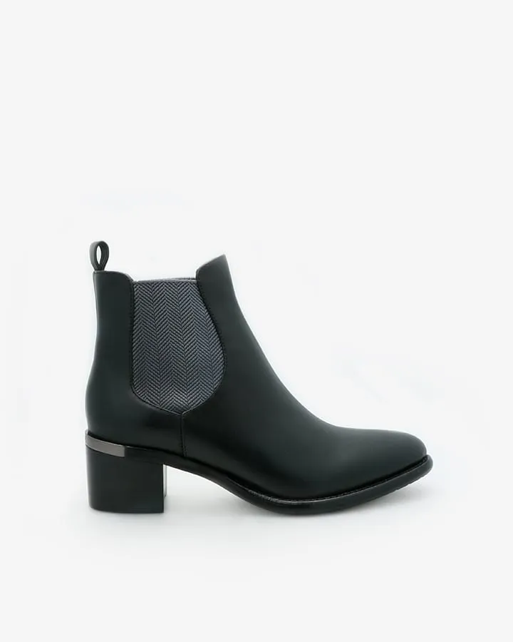 Boots Chelsea Femme Cuir Noir | Diva | Adige Chaussures