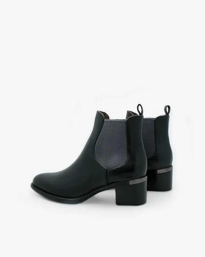 Boots Chelsea Femme Cuir Noir | Diva | Adige Chaussures