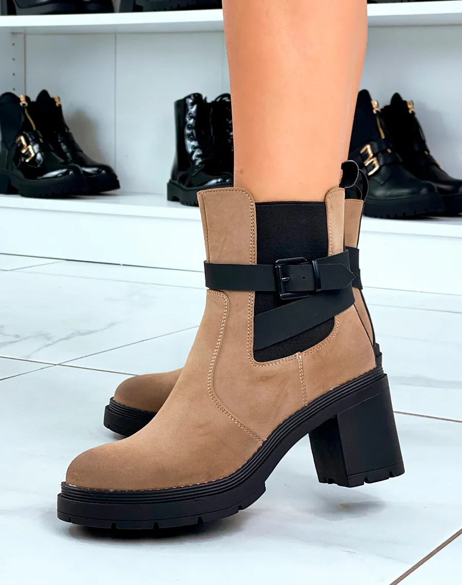 Bottines en Suédine Beige: Un Éclat de Tendance pour Vos Pieds