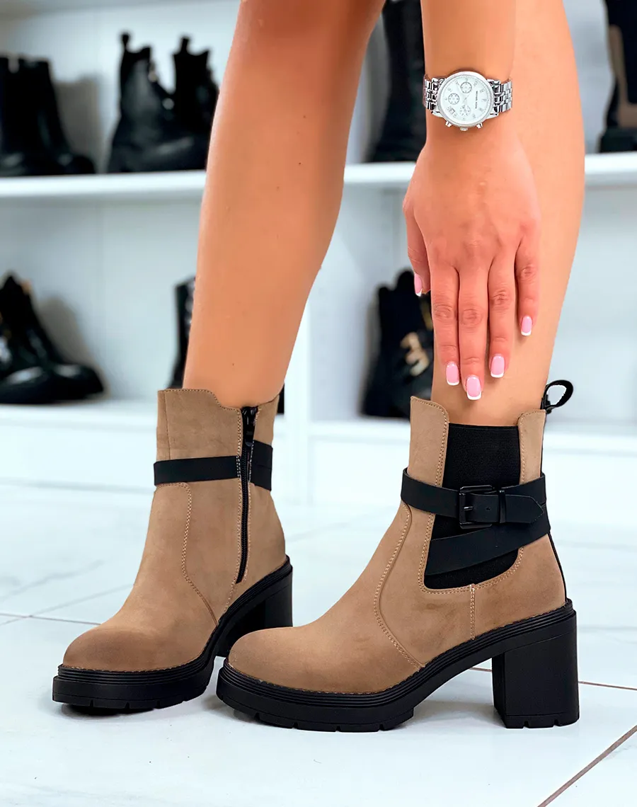 Bottines en Suédine Beige: Un Éclat de Tendance pour Vos Pieds