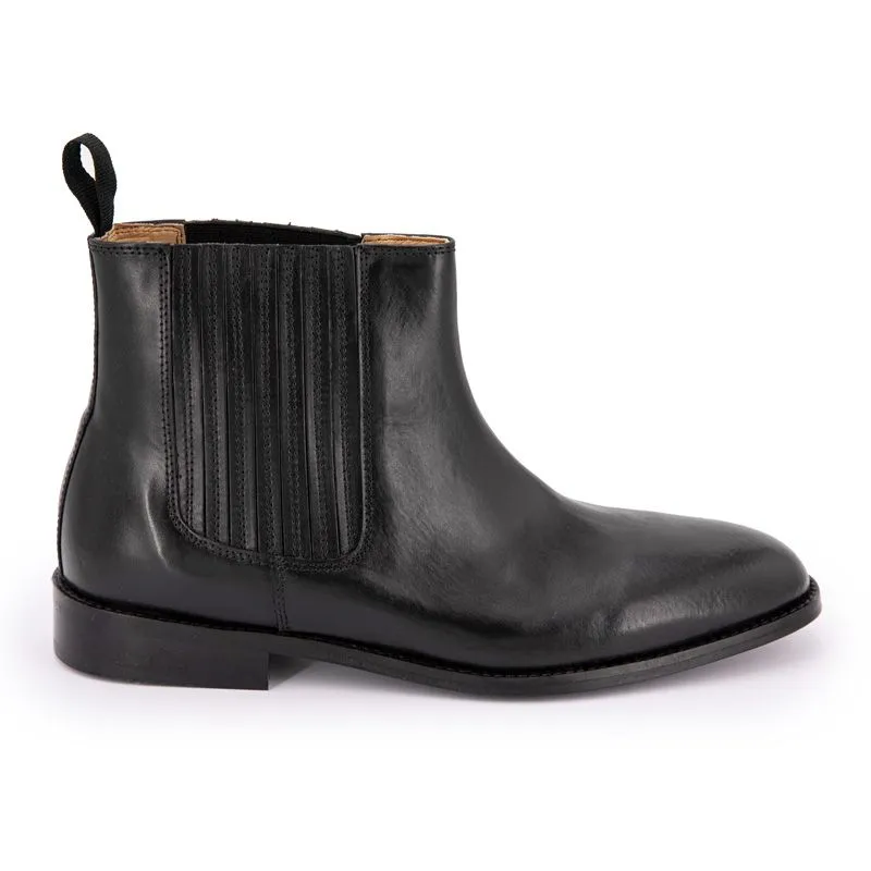 Bottines Milan cuir noir Homme MAISON HERITAGE à prix dégriffé ! | 