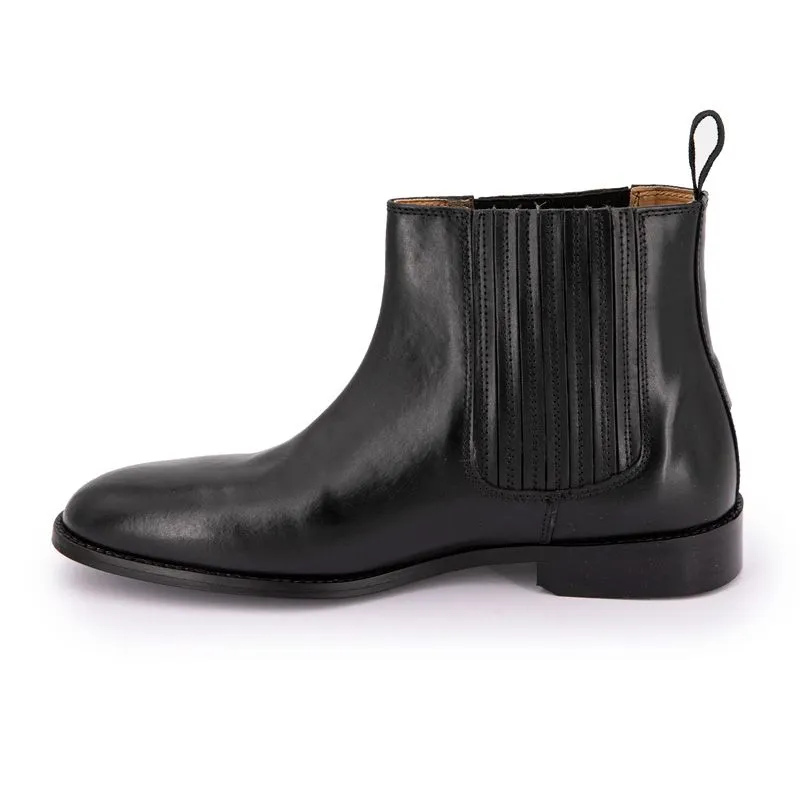 Bottines Milan cuir noir Homme MAISON HERITAGE à prix dégriffé ! | 