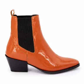 Bottines orange vernie t36-42 Femme TOMMY HILFIGER à prix dégriffé !