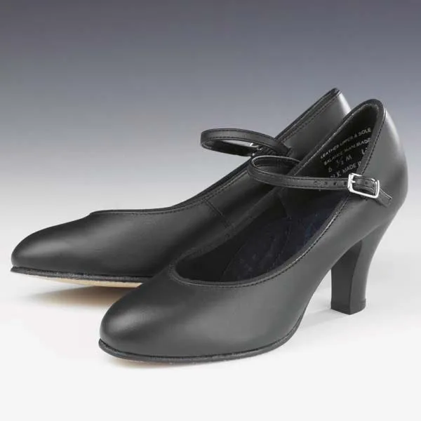 Capezio Theatrical Footlight™ Chaussures en Cuir Noir