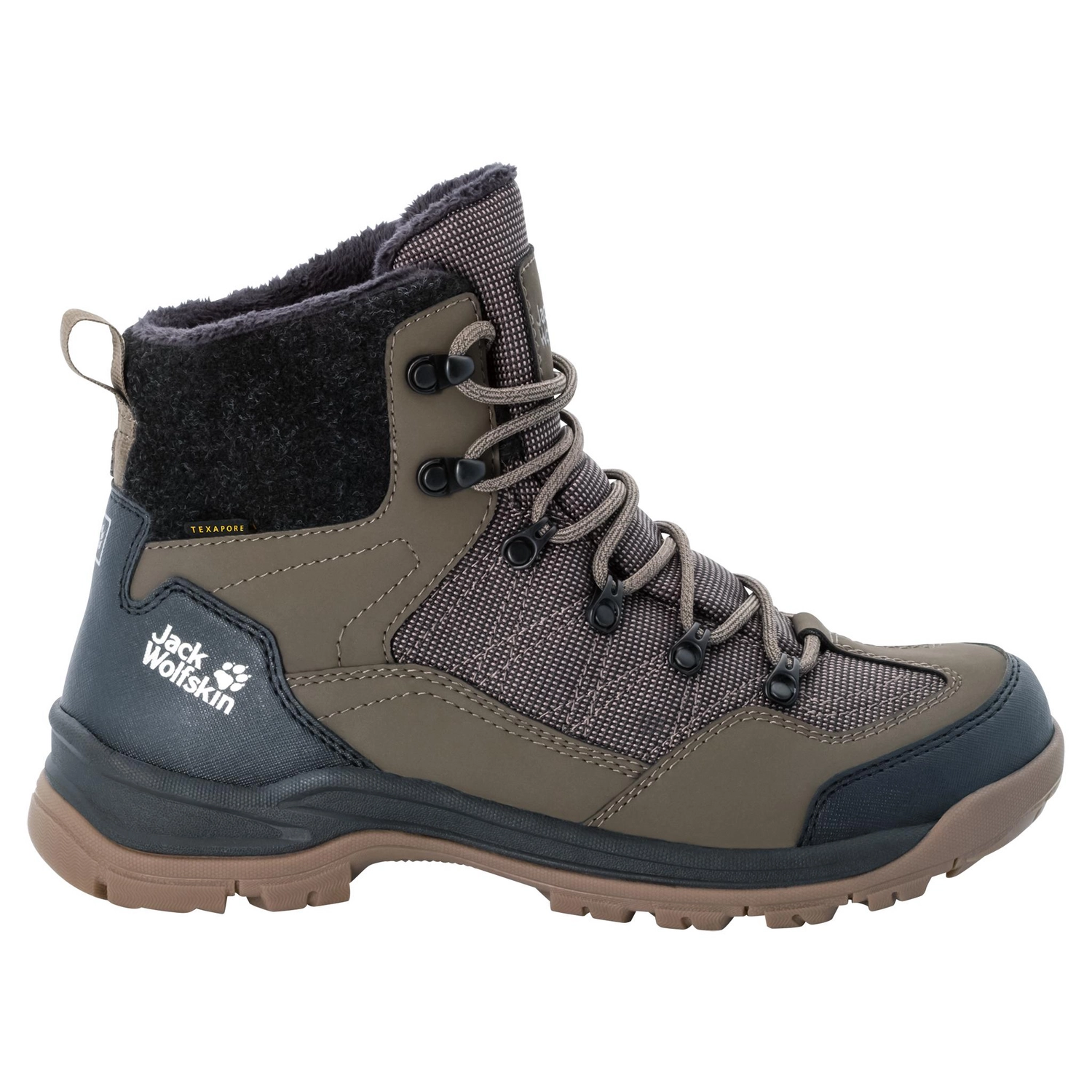 Chaussure de Randonnée Jack Wolfskin Men Aspen Texapore Mid Coconut Brown Black