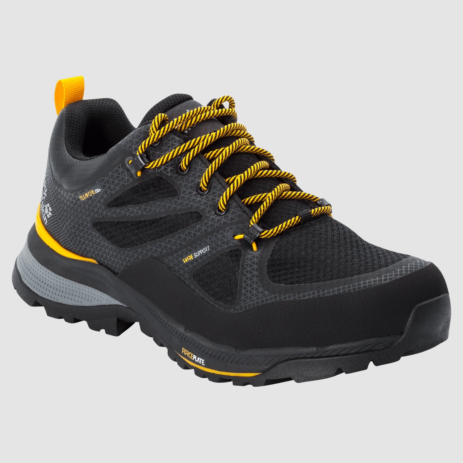 Chaussure de Randonnée Jack Wolfskin Men Force Striker Texapore Low Black Burly Yellow XT