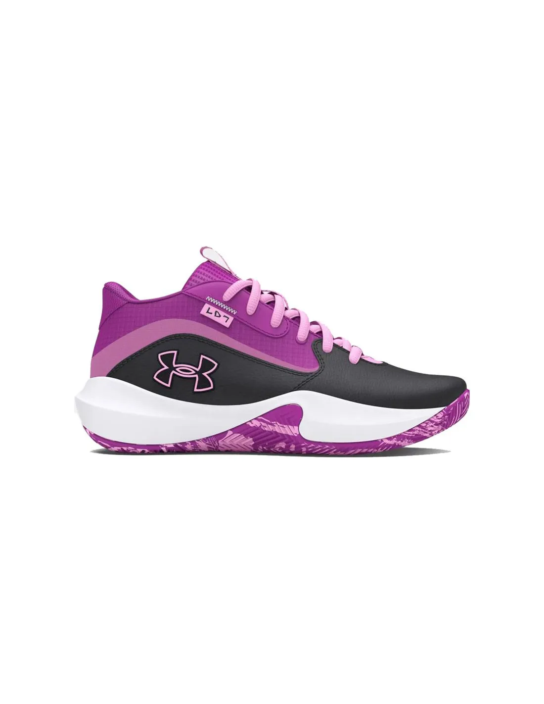 Chaussures Basket-ball Under Armour Enfant de Gs Lockdown 7 Gris/Violet