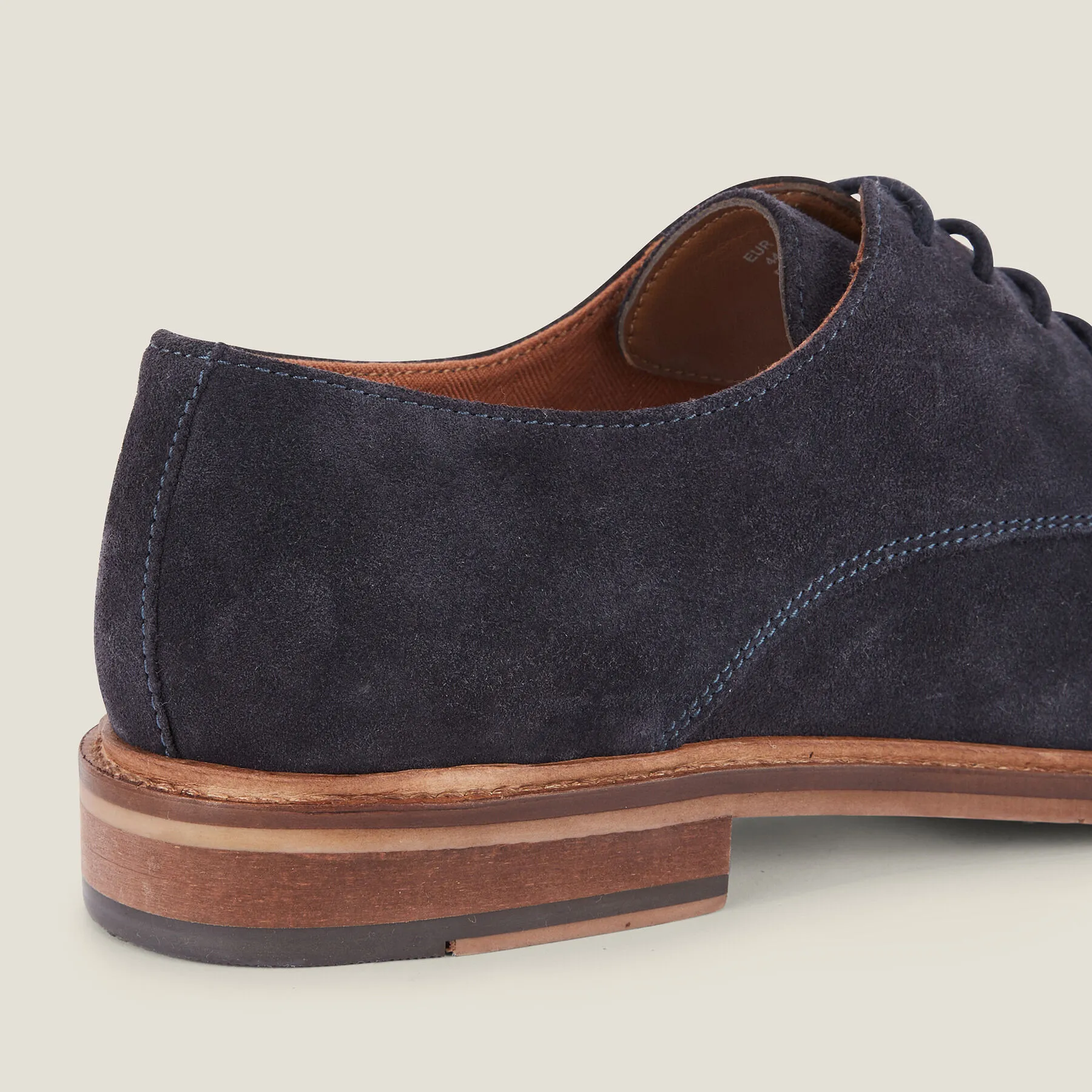 Chaussures derby en croûte de cuir suédé Bleu foncé | Jules