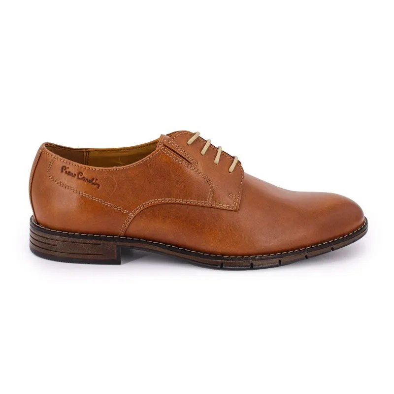 Derbies cognac en cuir lisse Homme PIERRE CARDIN à prix dégriffé ! | 