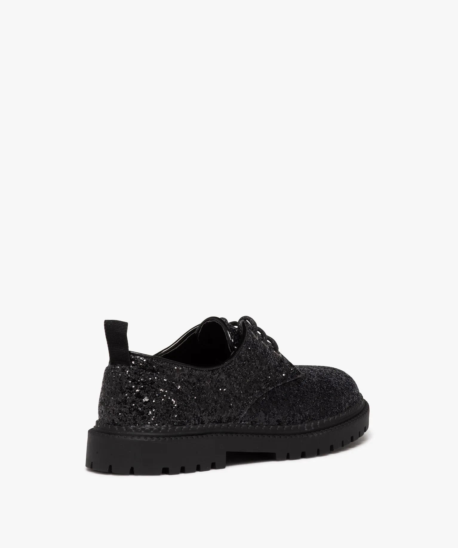 derbies filles pailletees a semelle crantee noir ballerines