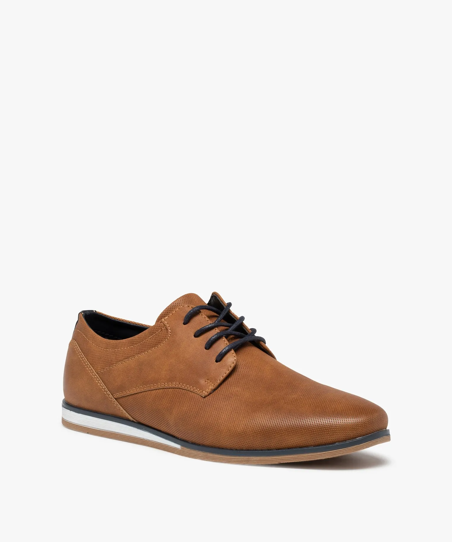 derbies garcon unis a semelle bicolore brun chaussures basses