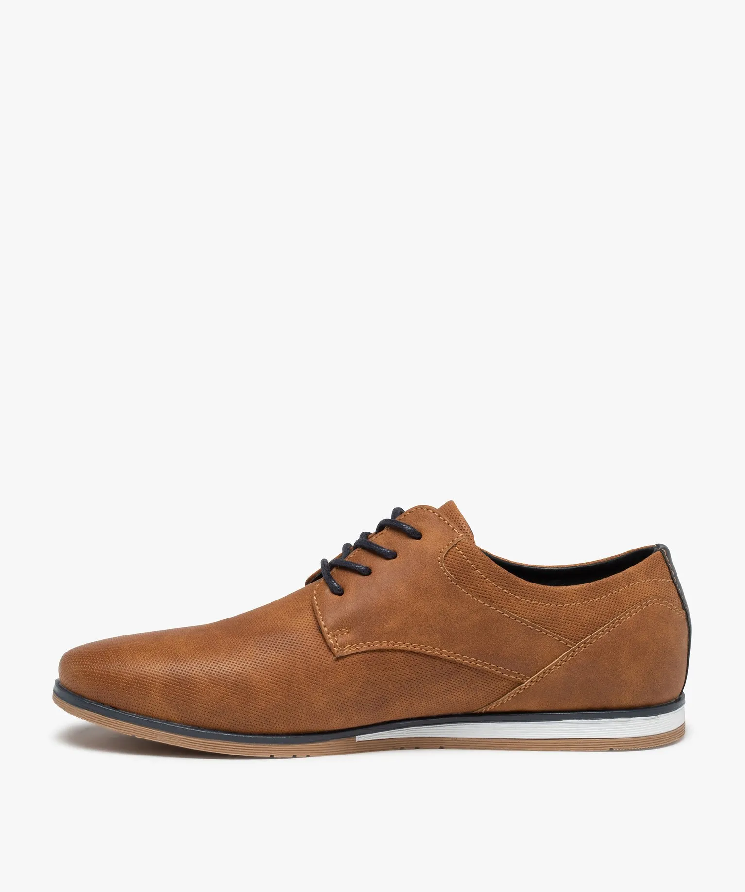 derbies garcon unis a semelle bicolore brun chaussures basses