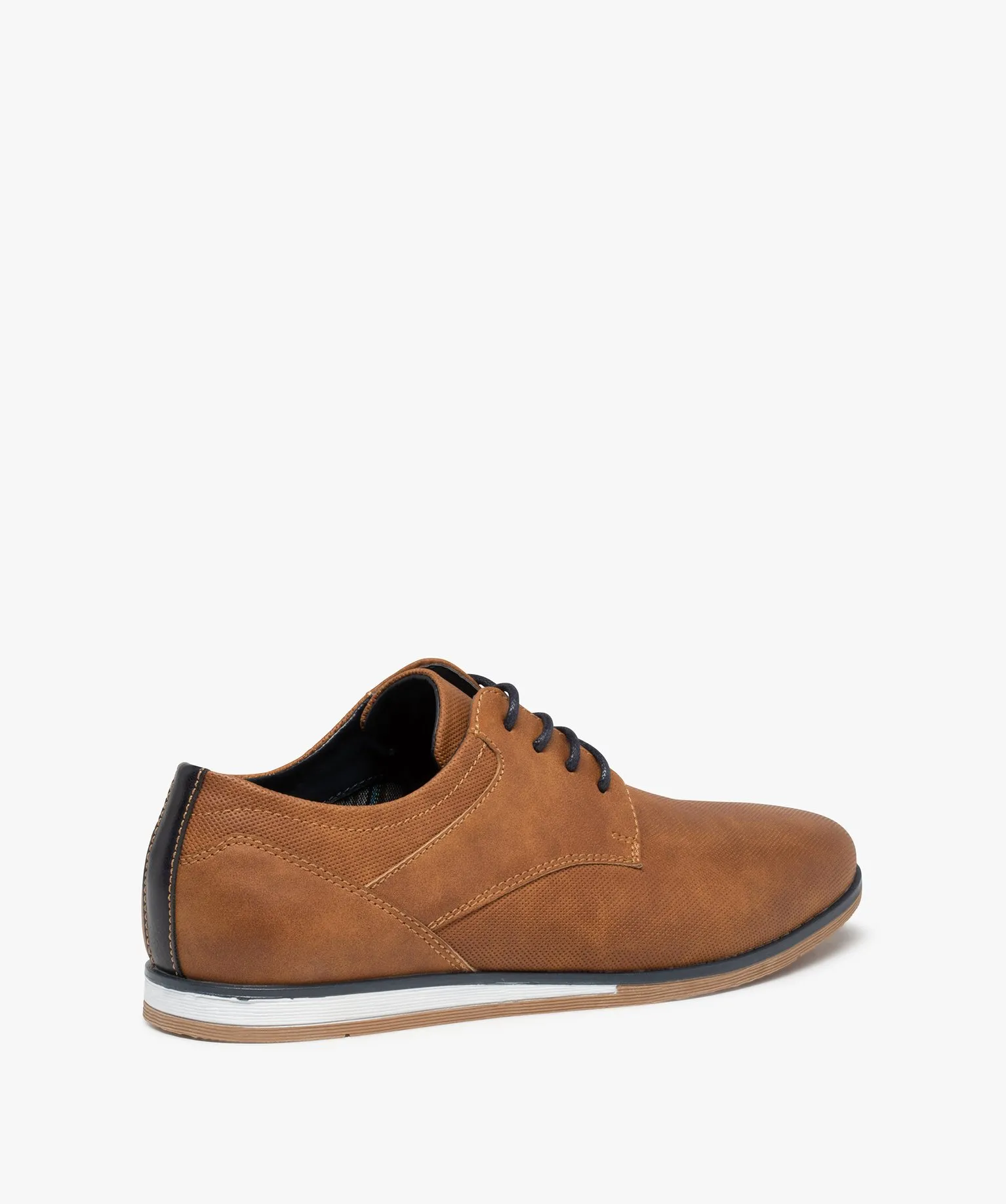 derbies garcon unis a semelle bicolore brun chaussures basses