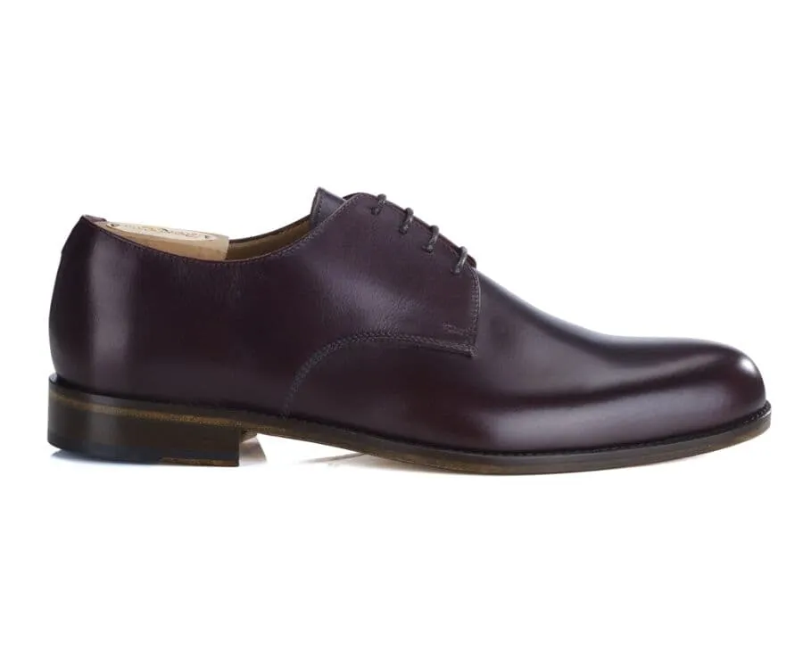 Derbies homme Bordeaux semelle cuir Dover