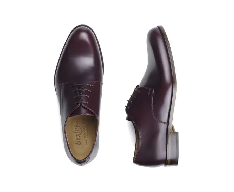 Derbies homme Bordeaux semelle cuir Dover