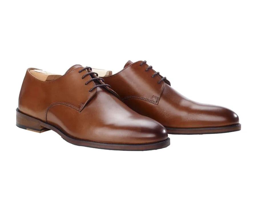 Derbies homme Cognac Patiné Dover Ii Patin