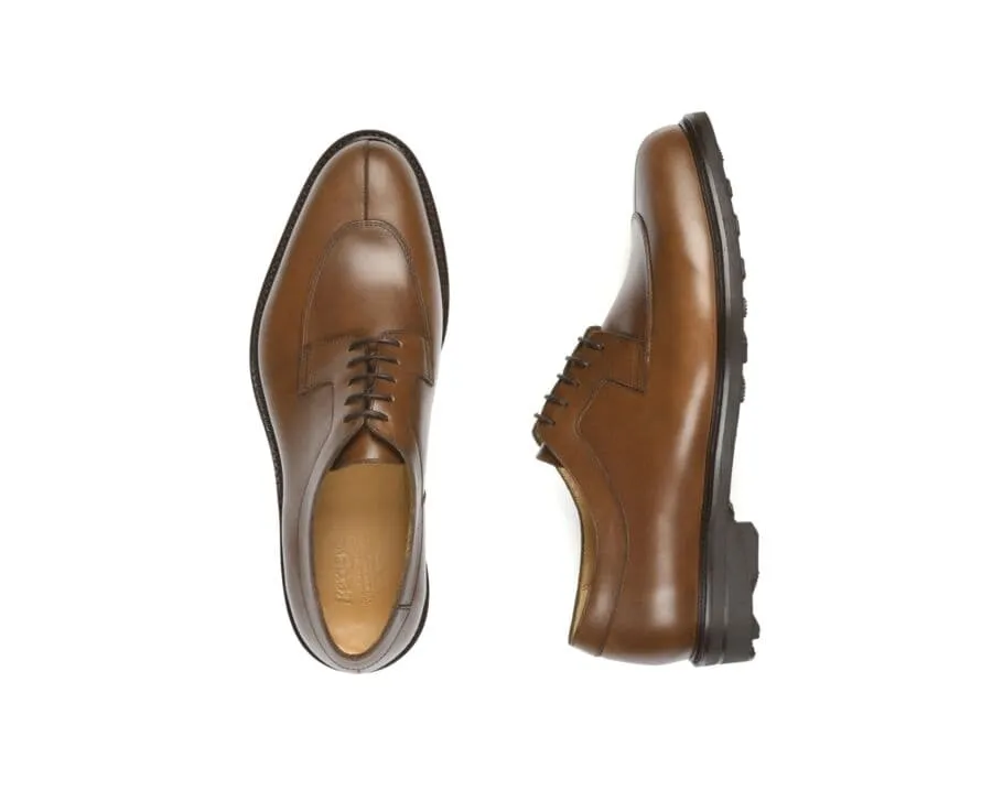 Derbies homme Cognac semelle gomme Kent Gomme Country