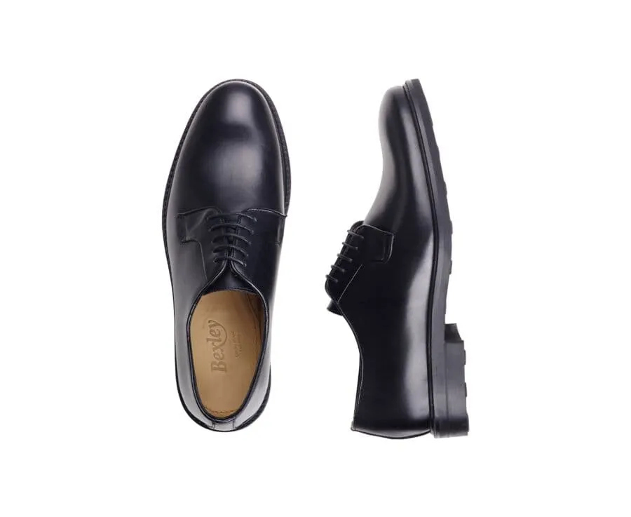 Derbies homme cuir noir semelle gomme Monterey Classic Gomme City