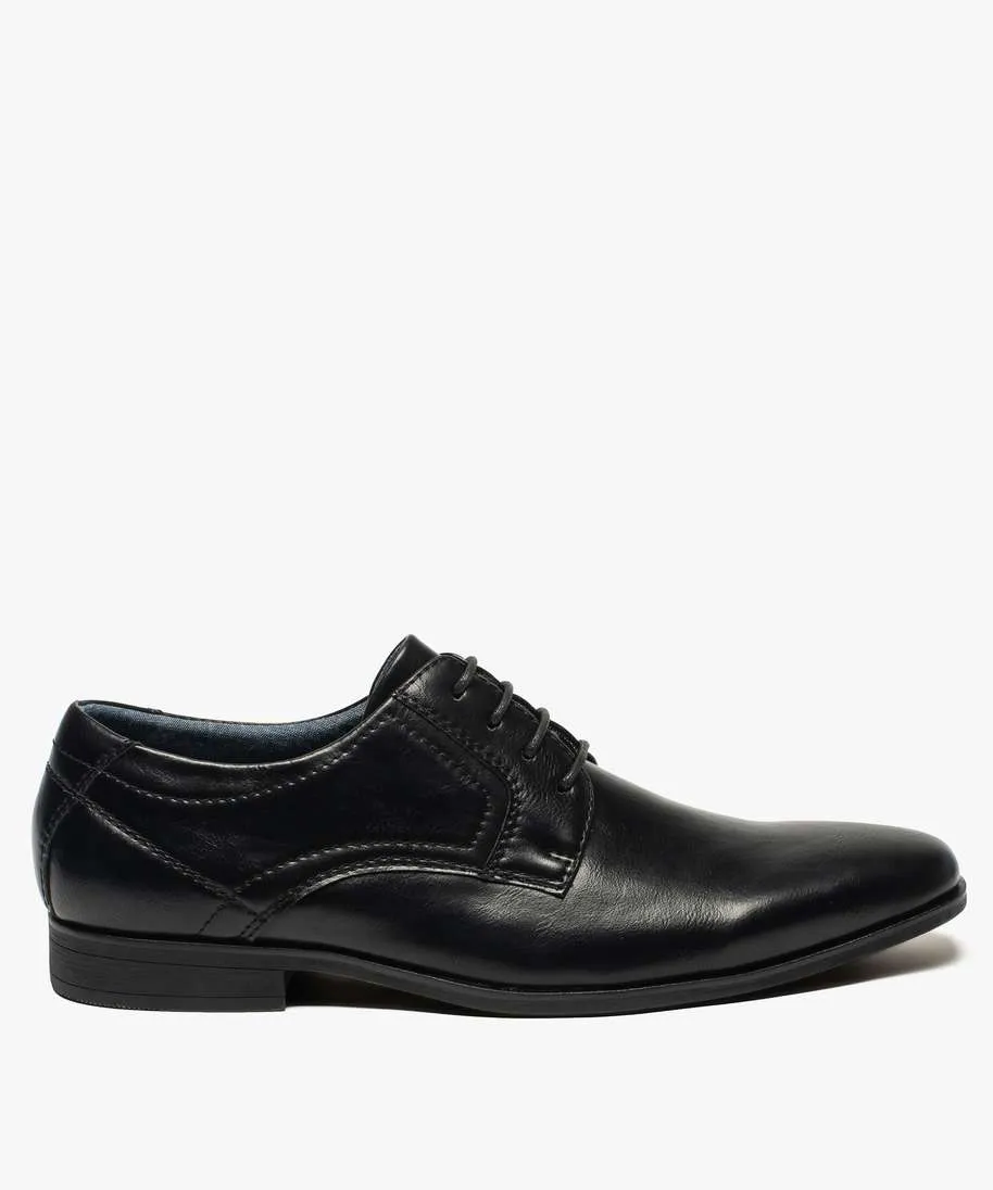 derbies homme unis a bout carre noir standard