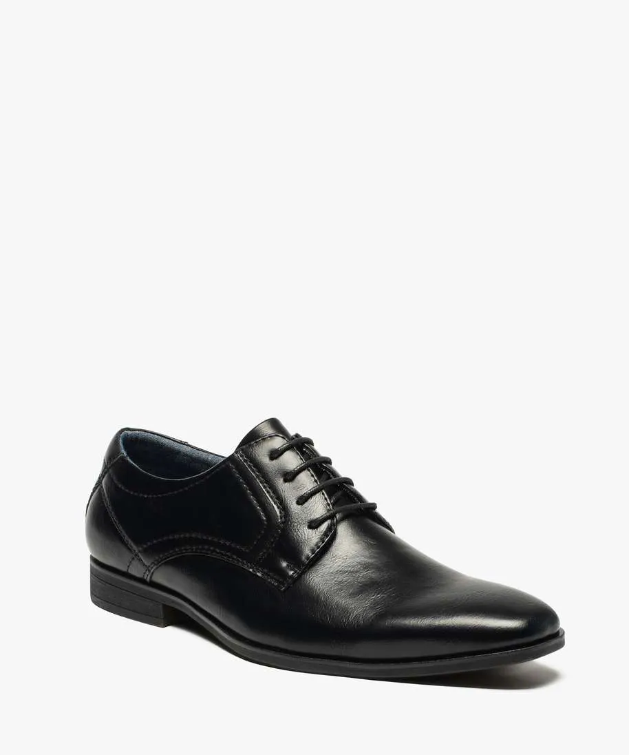 derbies homme unis a bout carre noir standard