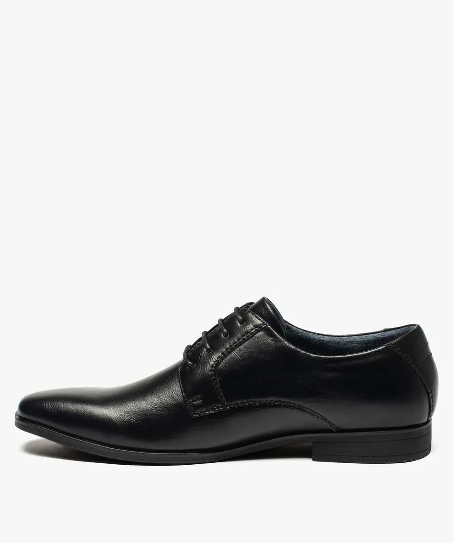 derbies homme unis a bout carre noir standard