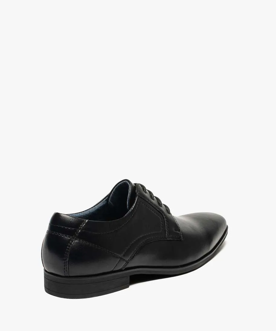 derbies homme unis a bout carre noir standard