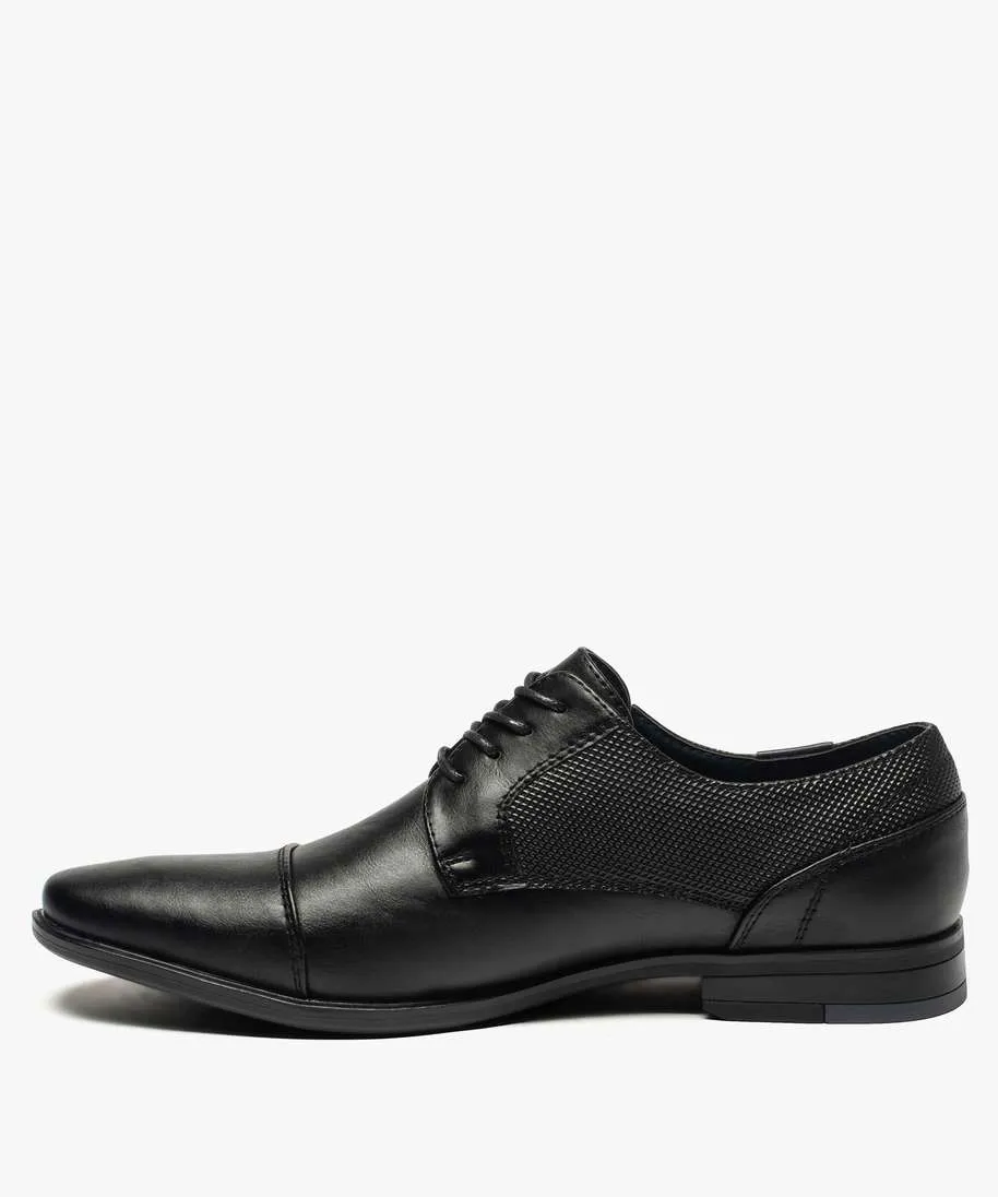 derbies homme unis a bout droit et surpiqures noir standard