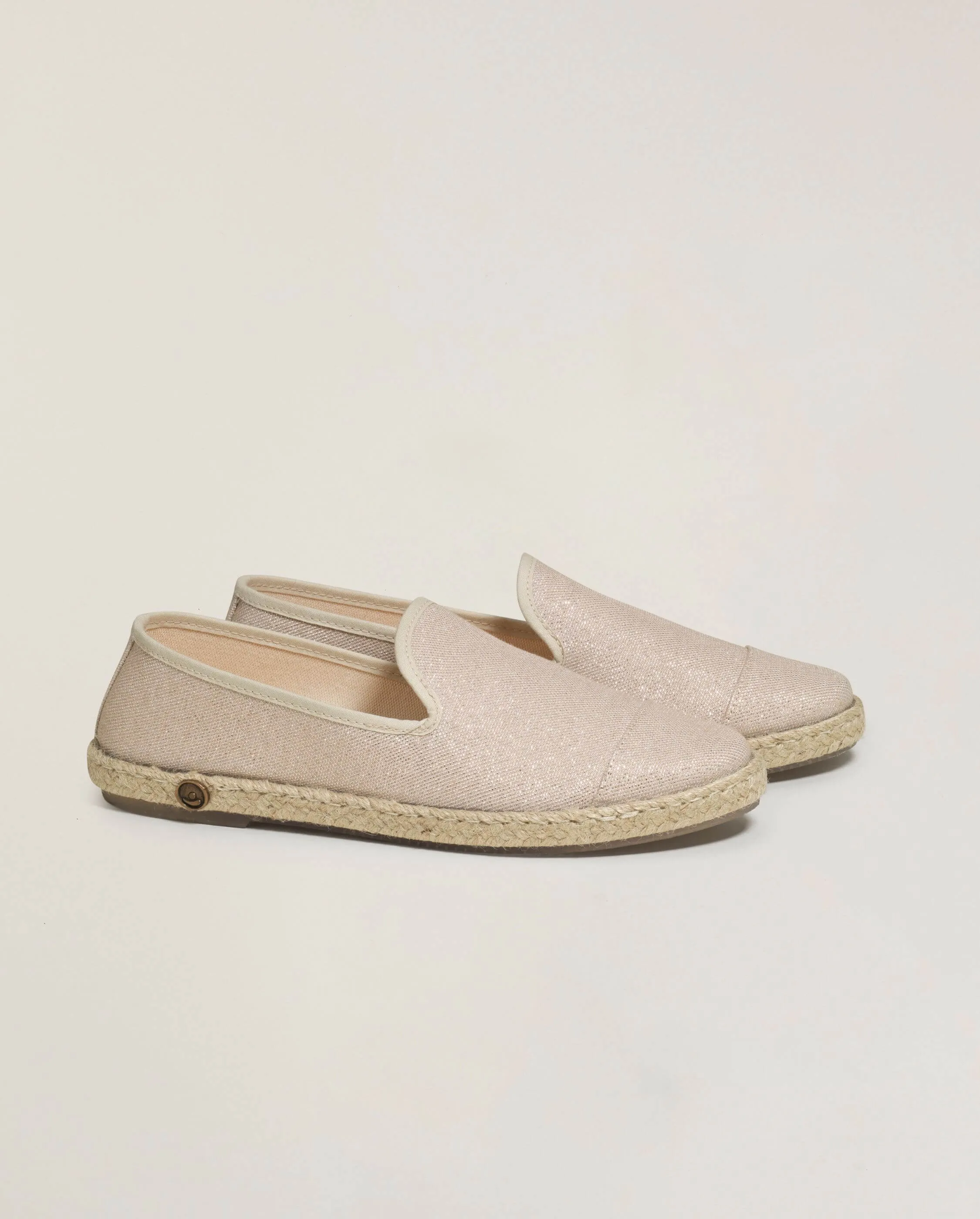 Espadrille femme lurex, beige