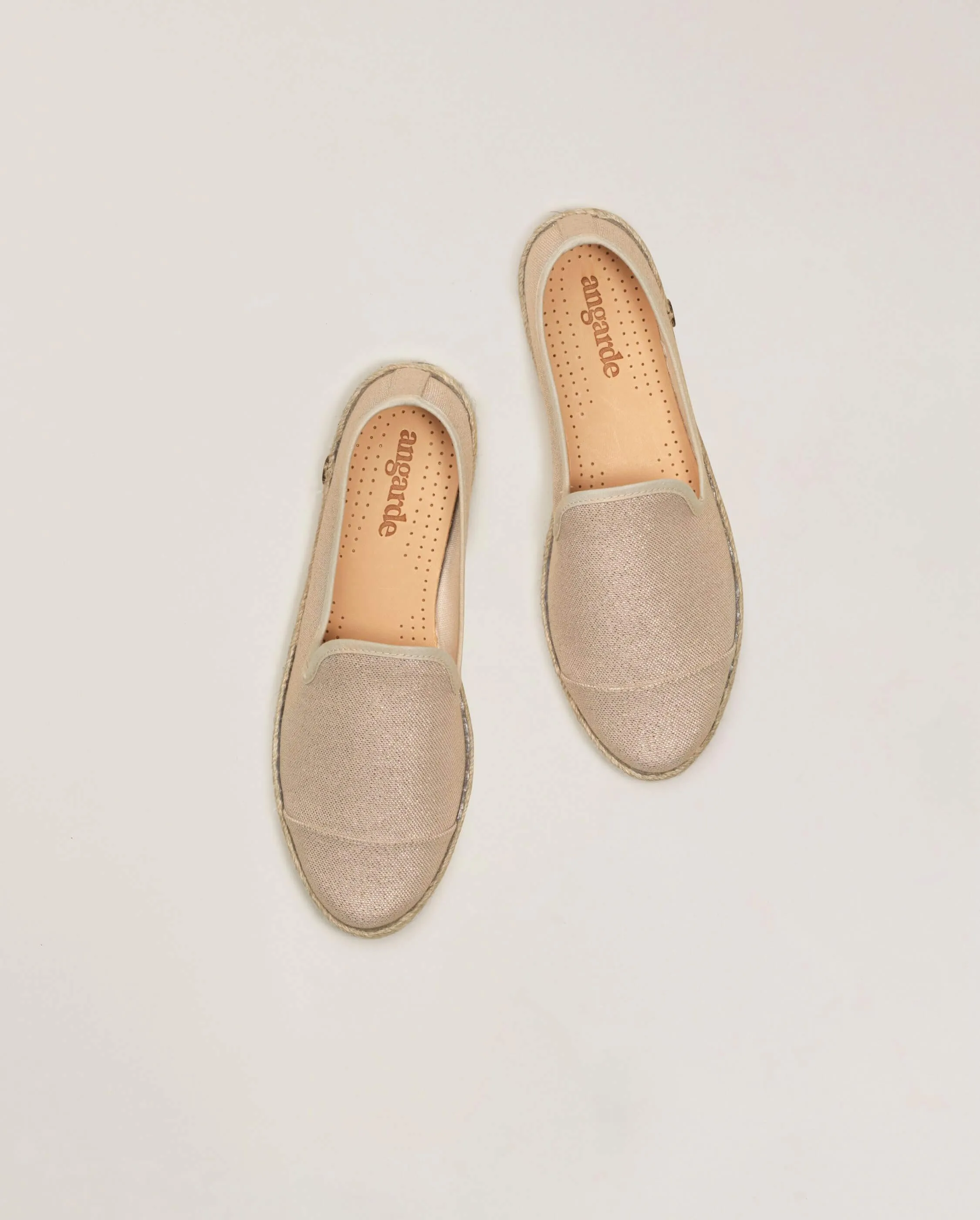 Espadrille femme lurex, beige