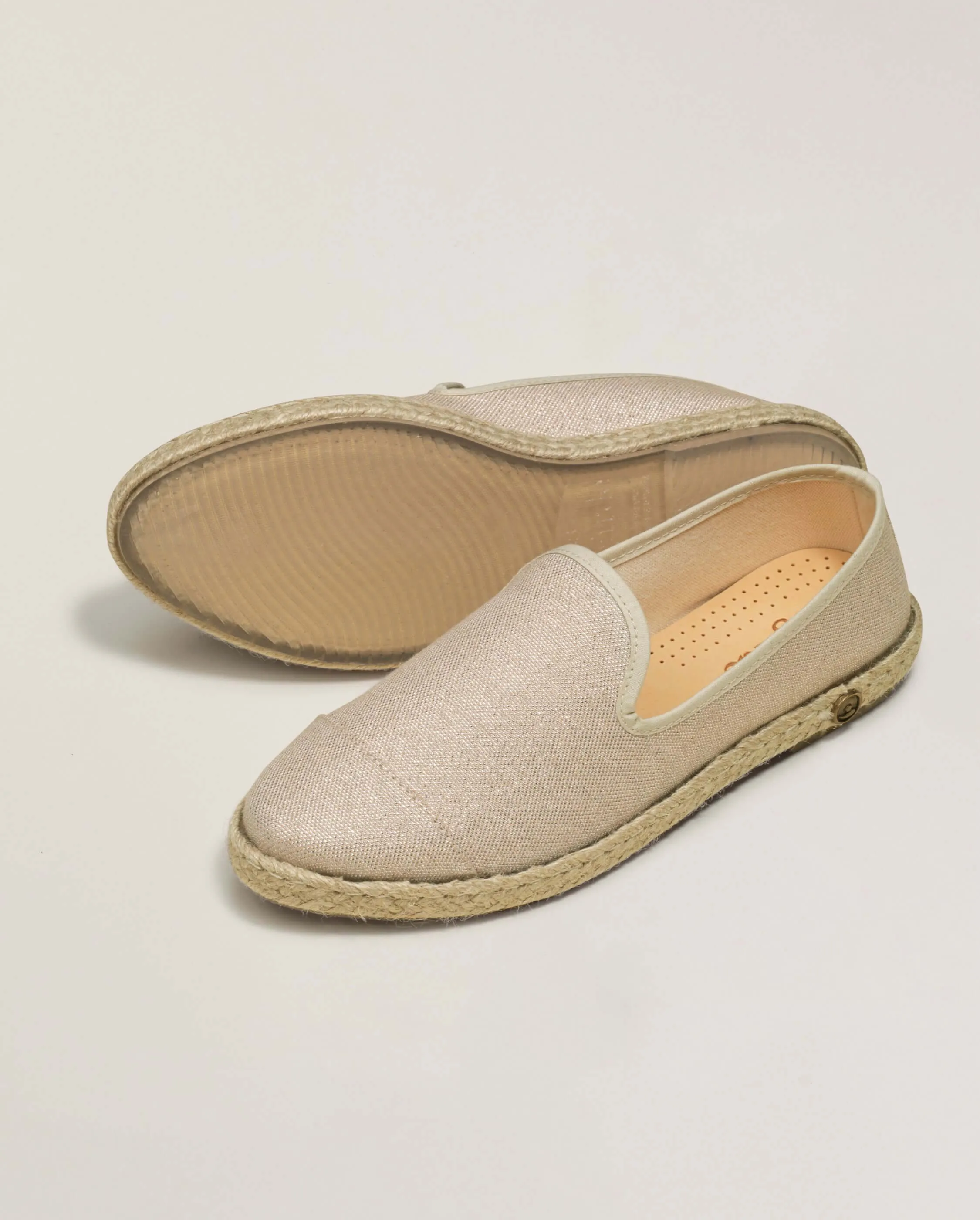 Espadrille femme lurex, beige