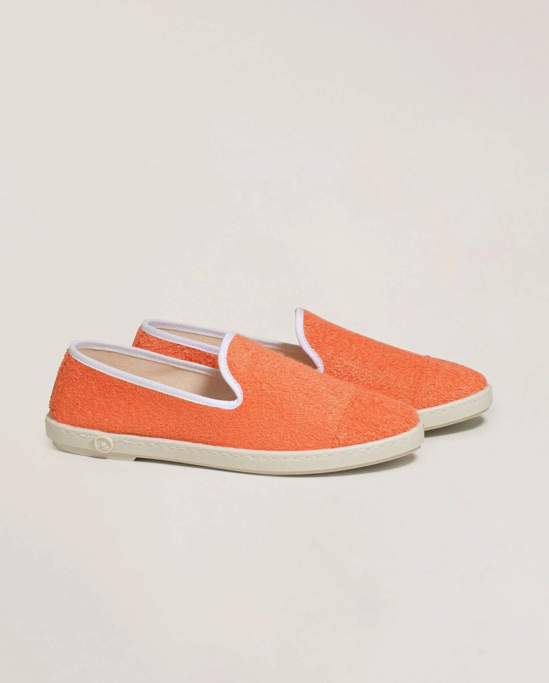 Espadrille femme éponge, corail