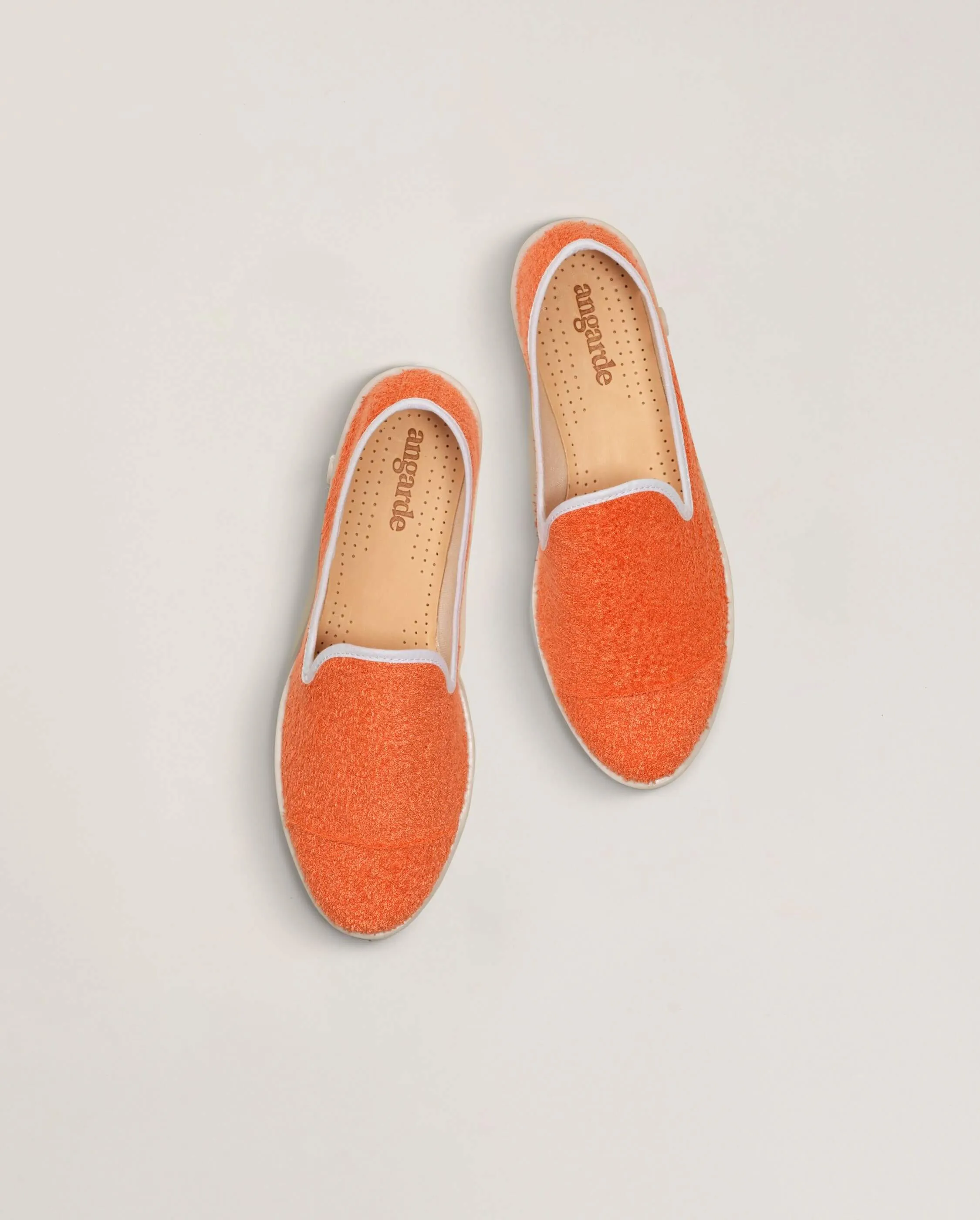 Espadrille femme éponge, corail